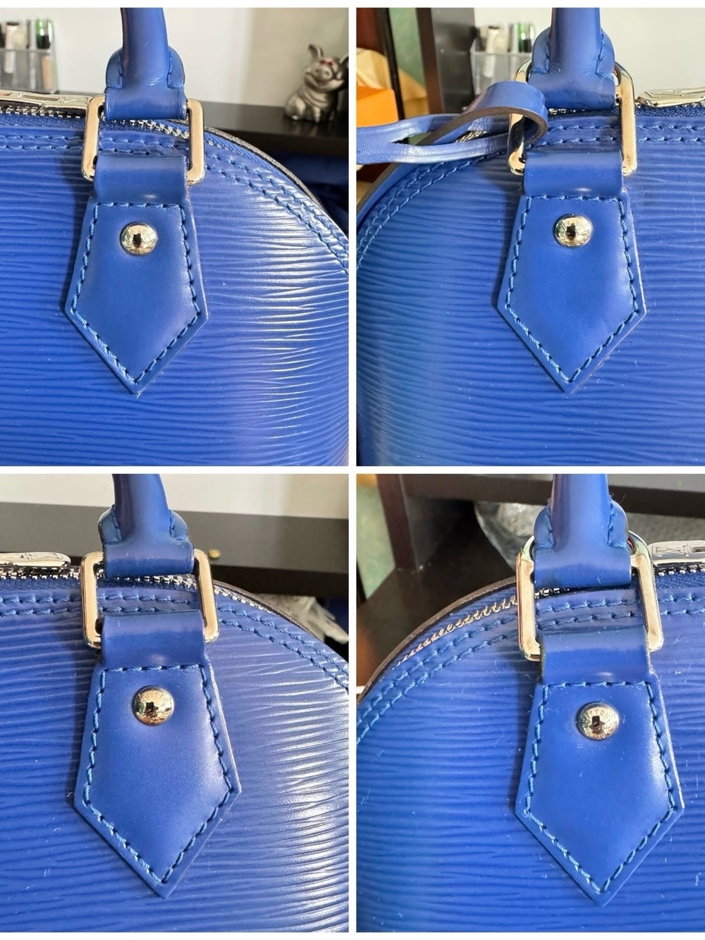 Louis Vuitton Blue Epi Alma BB Satchel - Picture 14 of 14